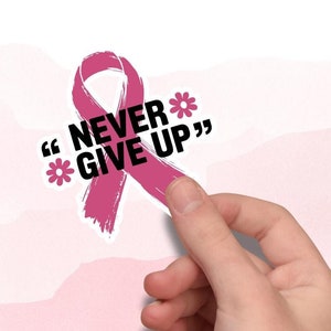 Breast Cancer Ribbon Sticker, Survivor Sticker, Pink Ribbon Sticker, Warrior Sticker, Breast Cancer Awareness Sticker, Support Sticker