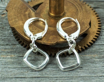 Square Sterling Silver Earrings