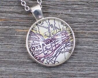 Ottawa Map necklace