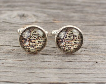 Montreal  Map Cuff links