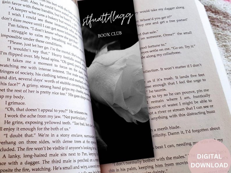 4 Dark Romance Printable Bookmarks - Fantasy Bookmark Reading ...