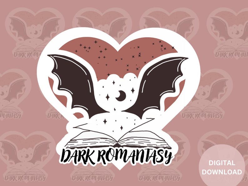 40 Romantasy Digital Stickers Bundle - Fantasy Romance Goodnotes Sticker Pack - Dark Romance Gift for Book Lovers Spicy Romance Smut Readers image 8