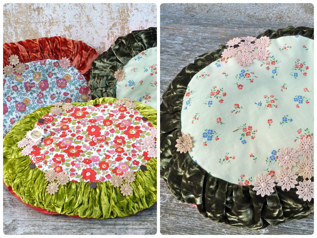 Coussin Liberty et Velours Frappé/Esprit Boheme