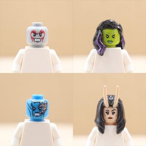 Custom UV Printed Mini figure Parts - Pop Trendy Sci-Fi Movie Character Head Only - Minifigure NOT included