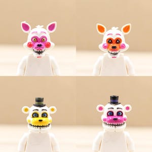 Custom UV Printed Mini figure Parts - Pop Trendy Video Character Head Only - Minifigure NOT included