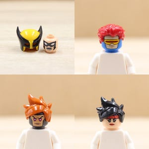 Custom UV Printed Mini figure Parts - Comic Character Boy Head Only - Minifigure NOT included