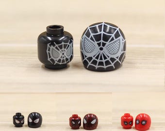 Custom UV Printed Mini figure Parts - Creative Spider-man Head Only - Minifigure NOT included