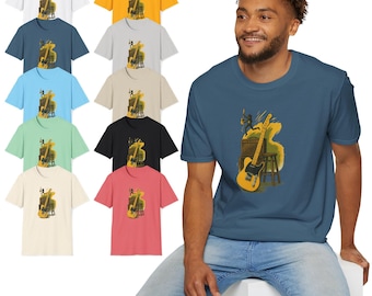 Retro Gitarren-Grafik-T-Shirt: Musikliebhaber Unisex T-Shirt