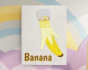 Funny Banana Nan | Grandma Fruit Decor | Printable Wall Art (Digital Download)