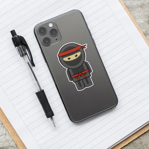 Chibi Ninja Sticker | Cartoon Martial Arts Laptop & Phone Decal, Karate Gift, Kawaii Ninja Decor
