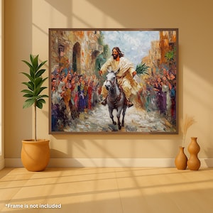 The Triumphal Entry into Jerusalem | Christian Art | Canvas Print 0.75&quot;