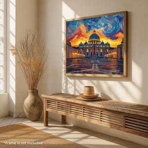 St. Peters Basilica at Sunrise | Iconic Architecture Art | Canvas Print 0.75&quot;
