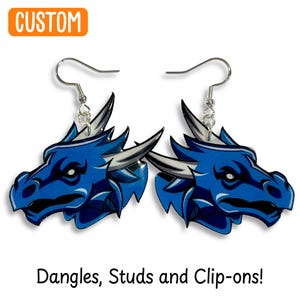 Custom Design Die Cut Acrylic Earrings - Your Image Earrings - Personalized Photo Earrings - Fast Shipping