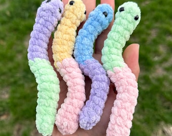 Crochet Gummy Worm Plush Pattern: Fun Candy Plushie DIY (Digital PDF Download)