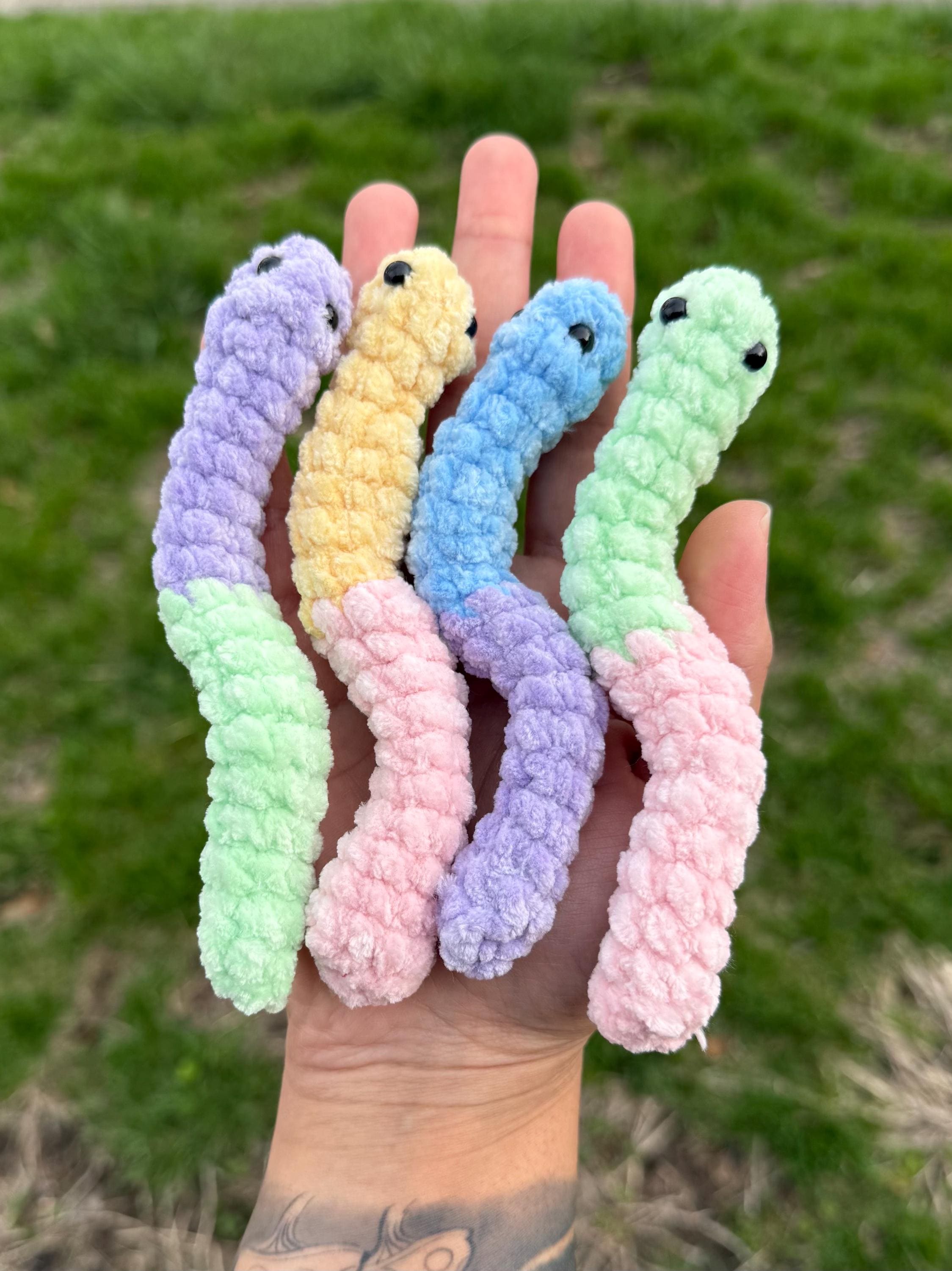 Crochet Gummy Worm Plush Pattern: Fun Candy Plushie DIY
