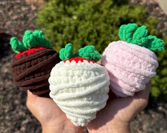 Chocolate Covered Strawberry Crochet Pattern: Easy PDF Download