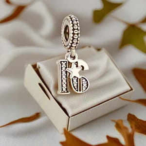 16th Celebration Dangle Charm Dangle Charms for Bracelets Stylish Anniversary Jewellery Gift for Her 16th Birthday Charm Brand New