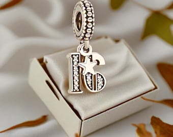 16th Celebration Dangle Charm Dangle Charms for Bracelets Stylish