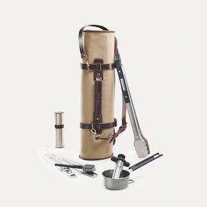 Grill tools holder Grilling tools organizer Grill roll bag BBQ gift ideas Grilling gift for men Personalizer grill tools holder