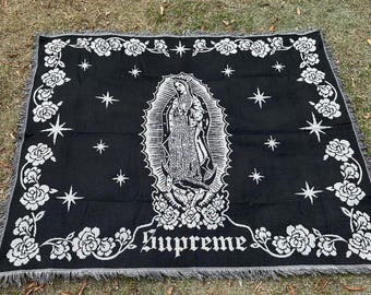 100% Authentic Supreme Virgin Mary Blanket Black FW18 2018