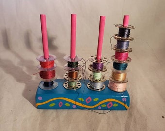 Bobbin Holder for your sewing room, solid color or decorated