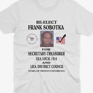 Koszulka „Re Elect Frank Sobotka” – kultowa koszulka z serialu „The Wire”, serialu „The Wire”, „Stringer Bell”, „Jimmy McNulty” i „Rep Joe”