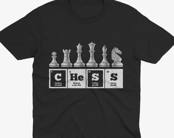 Chess Periodic Table Design, Chess Shirt for Chess Enthusiasts, Cool Chess T Shirt, Chess Gift, Chess Merch, Gift For Chess Player