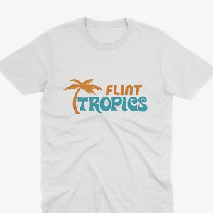 FLINT TROPICS T Shirt – Vintage Flint Tropics Basketball Tribute, Jackie Moon T Shirt, Semi Pro T Shirt, Will Ferrell, Comedy Movie