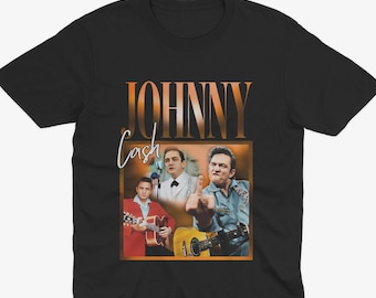 Johnny Cash Retro T Shirt – The Man in Black, Johnny Cash Gift, Johnny Cash Tee, Johnny Cash Fan, Johnny Cash Gift, The Highwaymen