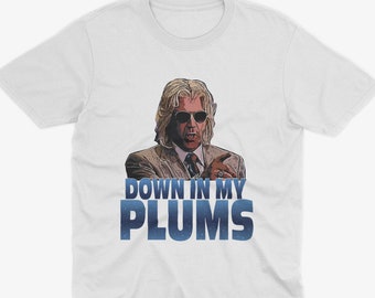 Down In My Plums - Ashley Schaeffer, Will Ferrell - Kenny Powers Eastbound & Down, Kenny Powers Funny T Shirt, Kenny Powers Gift