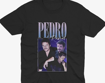 Maglietta retrò PEDRO PASCAL, maglietta vintage Pedro Pascal, maglietta Pedro Pascal, regalo per i fan di Pedro Pascal, magliette retrò anni '90 di Pedro