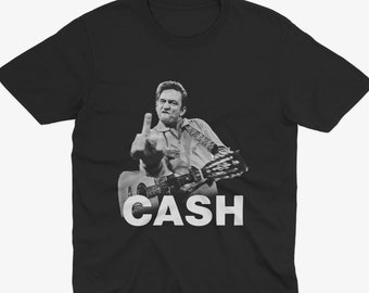 Iconic Johnny Cash Rebellious Design – Black Graphic Tee for Music Fans, Johnny Cash T Shirt, Cash Tee, Johnny Cash Fan, Johnny Cash Gift