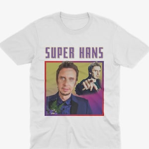 Peep Show, camiseta gráfica retrô do Super Hans - camiseta inspirada em arte de fã do Peep Show, camiseta do Peep Show, presente do Super Hans Peep Show, fã do Peep Show
