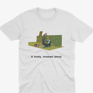 Maglietta "Lovely Innocent Picnic" di Peep Show - Maglietta ispirata ai fan di Peep Show, maglietta di Peep Show, Mark Corrigan, regalo di Peep Show, fan di Peep Show