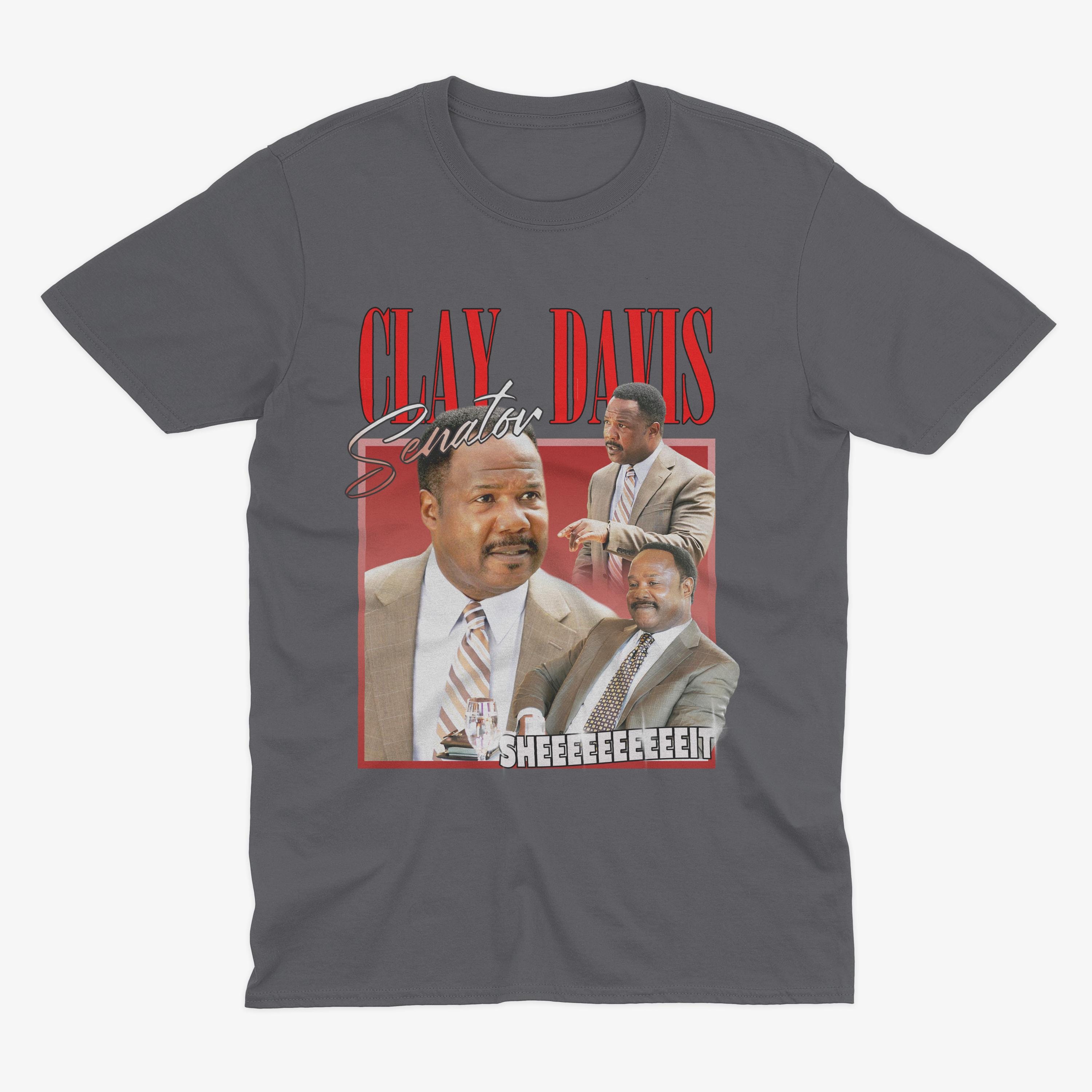 トップス Shiiiii Clay Davis Senator Sheeeeeeeeeit T-shirt – Iconic the Wire T Shirt