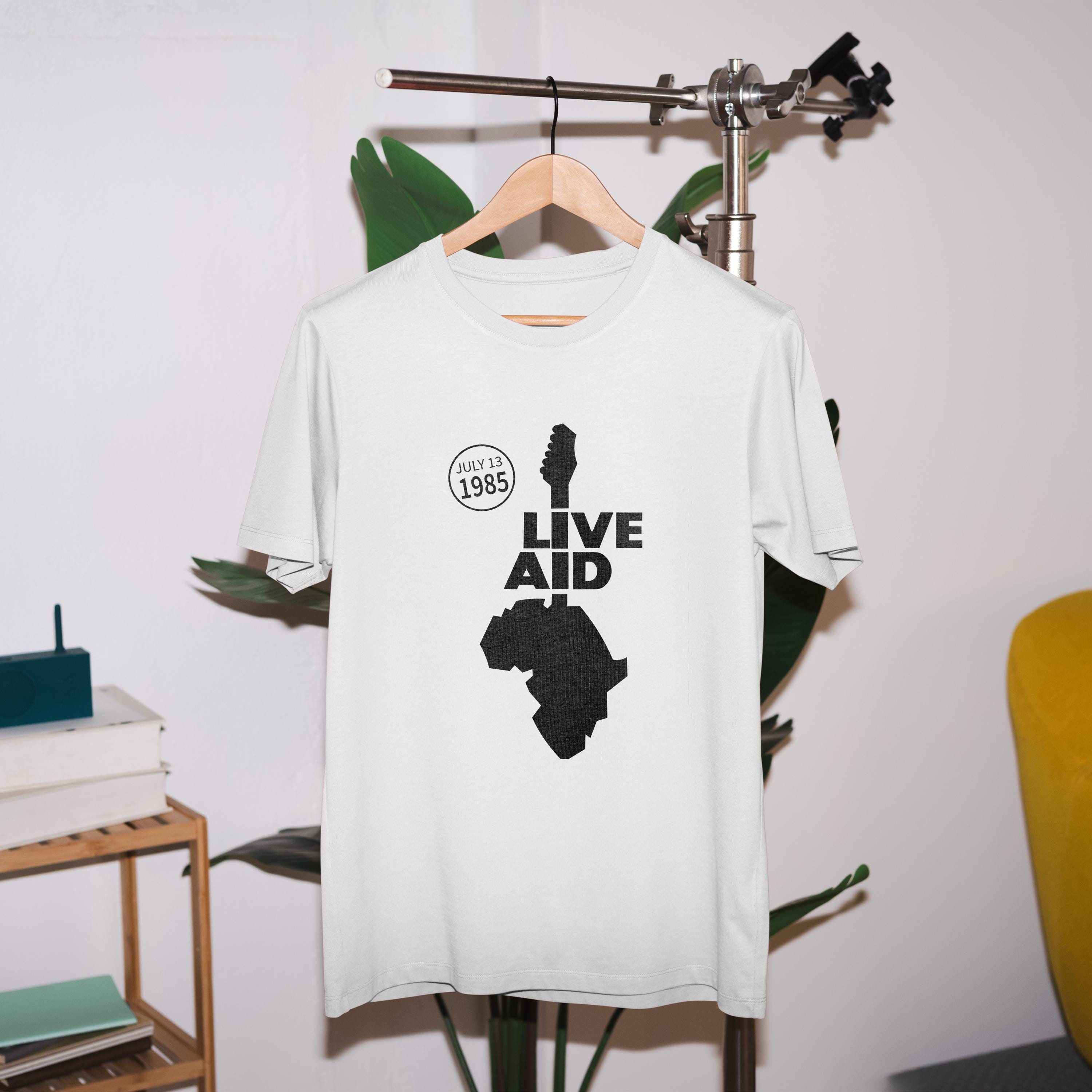 Live Aid 1985 Commemorative T-shirt, Classic Music Concert Tee