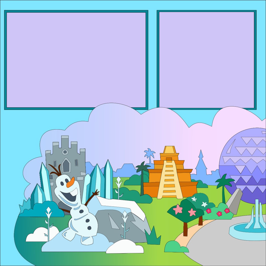 Epcot Icon Tree Epcot Icon Layout 2 Pages - Etsy