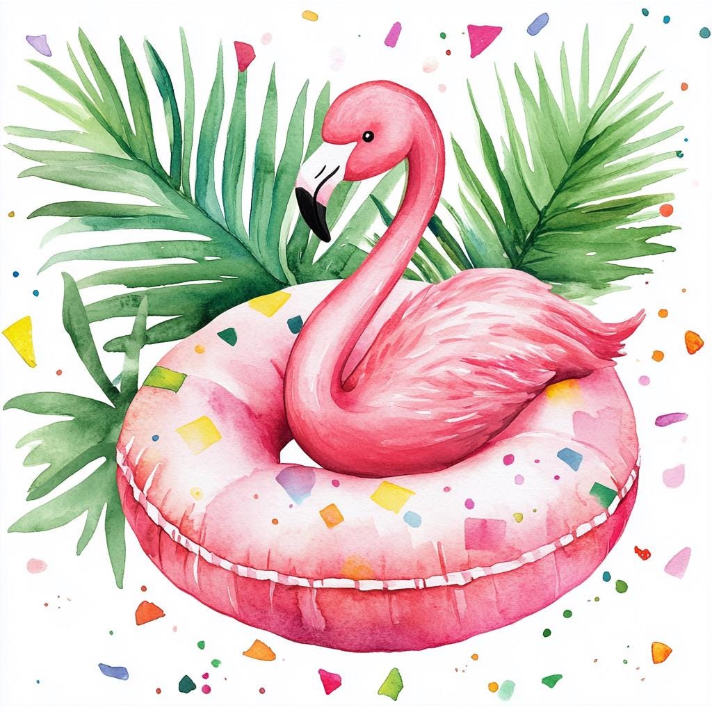 200 Palm Beach Watercolor Clipart Set, Tropical Watercolor PNG for ...