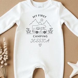 Mon premier bébé en camping grandit, cadeau de campeur heureux, vêtements d'aventure en plein air pour bébé, cadeau de camping en pleine nature, ami de camping de papa