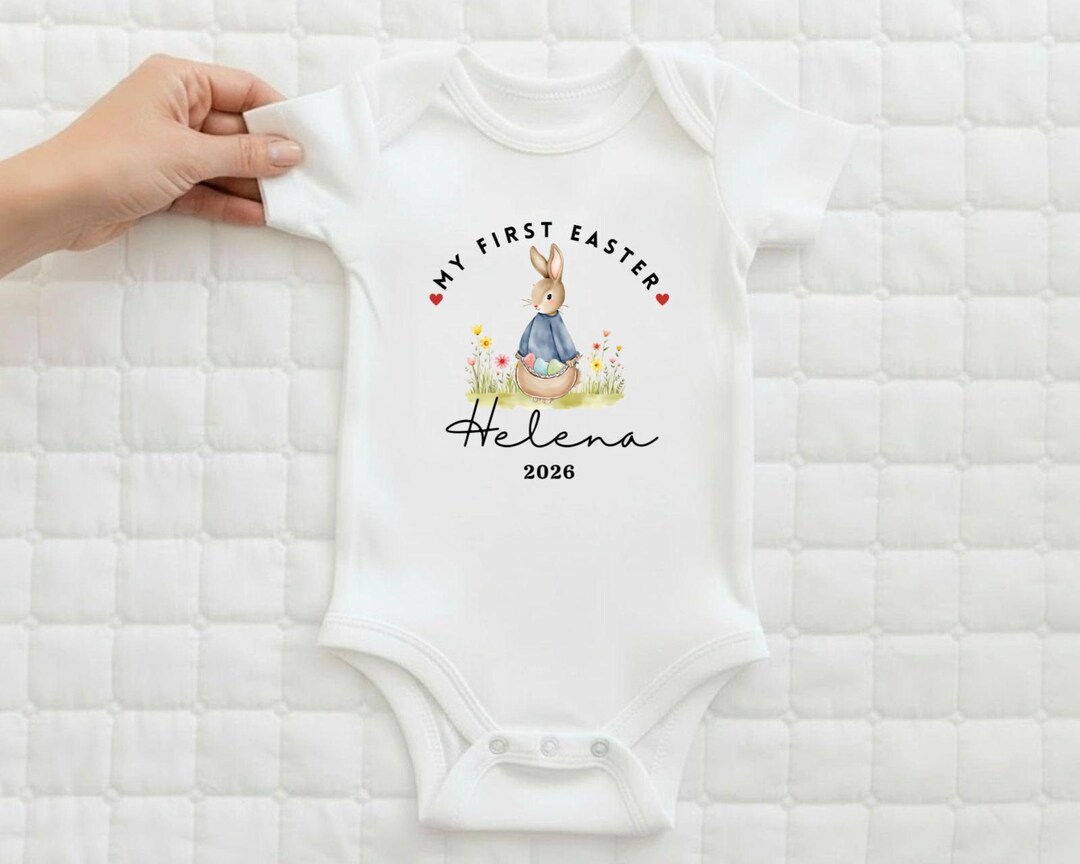 My First Easter Outfit: Custom Rabbit Baby Boy Bunny Shirt - Etsy