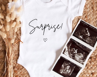 Anuncio sorpresa de embarazo: body para bebé / Chaleco personalizado "Hola papá" / Revelación de los abuelos
