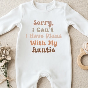 Personalised Baby Grow Gift, Custom Keepsake Babygrow, Newborn Baby Clothes Present, Unique Vest Gift For Auntie, Special New Baby Wear