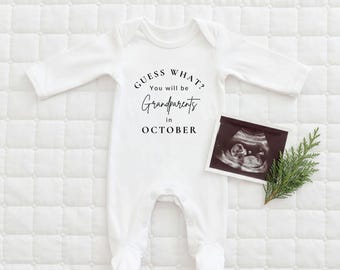 Grandparents Pregnancy Announcement Gift: Baby Reveal Bodysuit For The New Grandma & Grandad