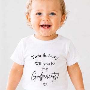 Will You Be My Godparents Baby Grow | Personalised Godparent Proposal Bodysuit