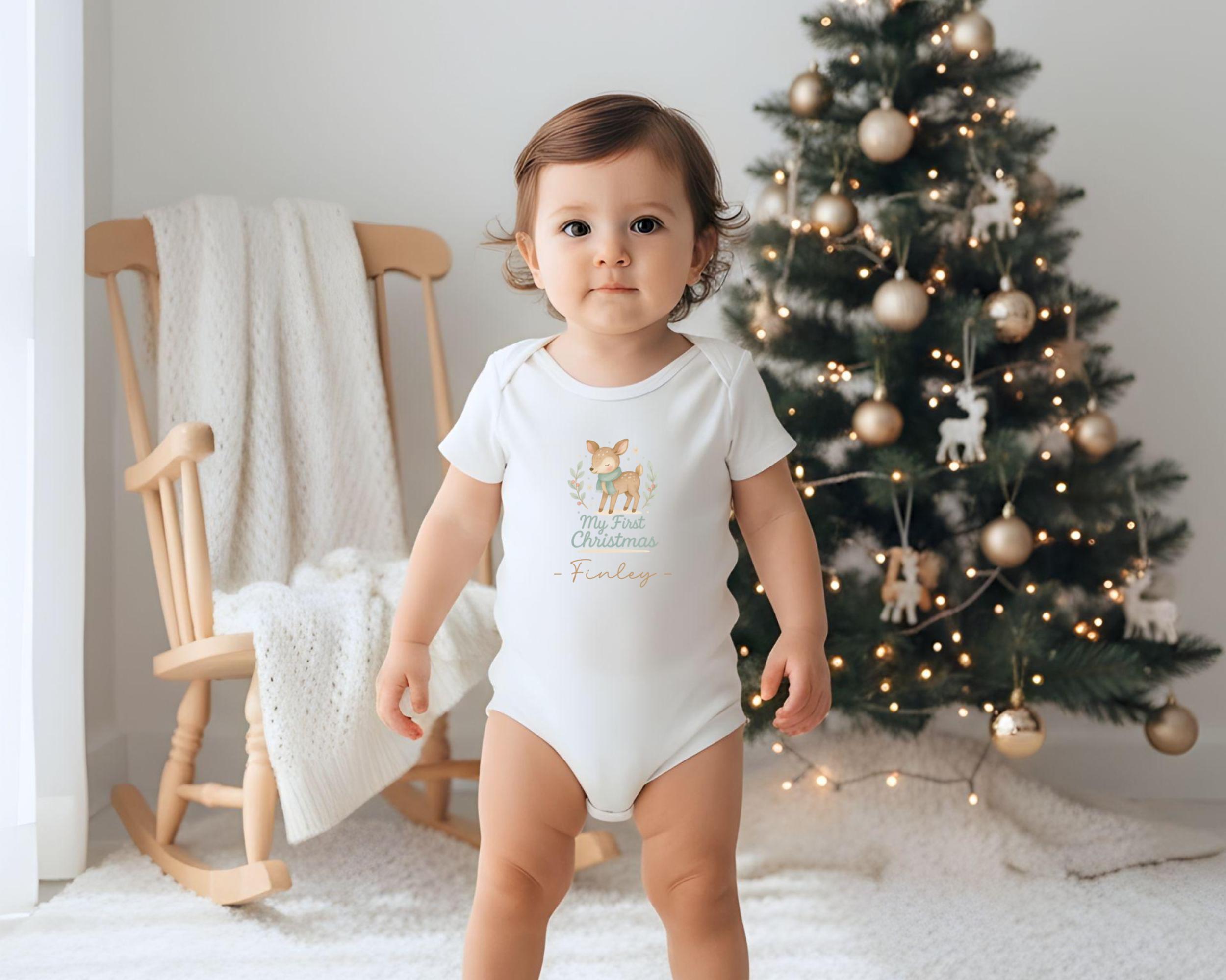 thumbnail image 2 of Infant Body Alfista Clover – 100% Cotton White Short Sleeve Onesie – Baby Gift Idea For Christmas Or Birthday 2 of 2