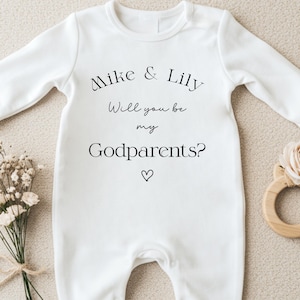 Godparents Baby Grow Proposal, Will You Be My Godparent, Godmother Proposal Clothes, Babygrow, Bodysuit, Newborn Vest, Be My God Parent Idea