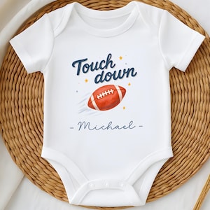 Touchdown Baby Grow, Infant Football Outfit, Newborn Sports Fan Clothes, Game Day Baby Outfit, Baby Sports Gift Idea