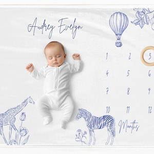Manta de hitos con nombre para bebé, regalo de baby shower con foto de hitos mensuales para bebé, manta personalizada para el mes del bebé, personalizada