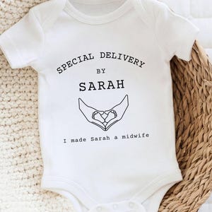 Midwife Gift Special Delivery Newborn Baby Grow: I Made a Midwife Bodysuit as Thank You Gift for New Parents