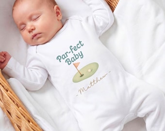 Tenue de golf parfaite pour bébé | Body bébé Little Birdie | Chemise pour tout-petit avec prénom personnalisé